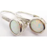 Klenoty Budín Rhodiované stříbrné náušnice s bílými opály 925/1000 03060230004 (Klenoty Budín Rhodiované stříbrné náušnice s bílými opály 925/1000 03060230004)