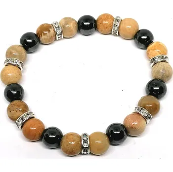 Náramek PÍSEČNÉ DUNY - náramek mix hematitu a chrys. kamene