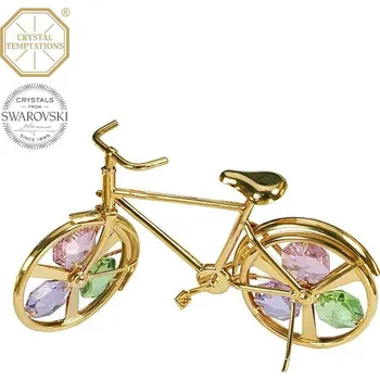 Figurka Designová figurka VELKÉ JÍZDNÍ KOLO s barevnými krystaly v dárkové krabičce