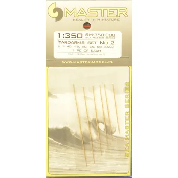 Plastikový model Master 1/350 Yardarms set No.2 (6 pcs.)