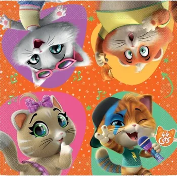 Papírový ubrousek Amscan Ubrousky papírové 44 Cats 33x33cm 16ks