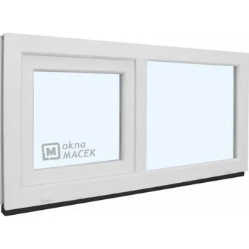 Okno Plastové okno - KNIPPING 70 AD, 1200x600 mm, FIX/S, bílá Sklo: čiré + příslušenství a montážní materiál zdarma