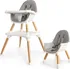 Jídelní židlička Eco Toys Jídelní židlička 2v1 se stolečkem šedá