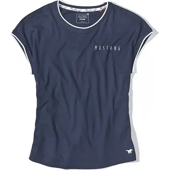 Dámské tričko MUSTANG Dámské modré tričko s krátkým rukávem Claire M 6168_2100.555