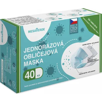 Gastro oděv MESAVERDE Ochranná rouška CZ [40 ks] - modrá
