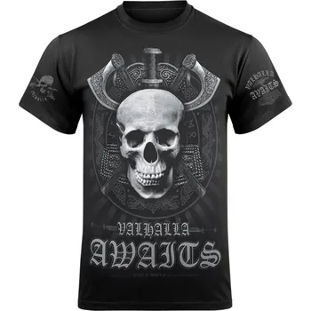 Pánské tričko tričko pánské - SKULL - VICTORY OR VALHALLA - VOV022KM