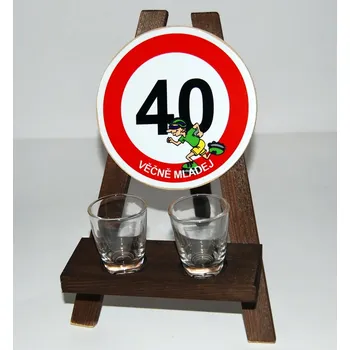 Žertovný předmět Stojan s panáky k výročí narození