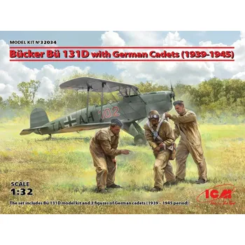 Plastikový model 1:32 Bu 131D with German Cadets 1939-45