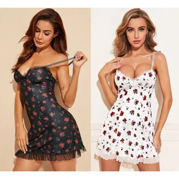 Dámská erotická košilka Něžná Růženka M-2XL Varianta: černá M/L