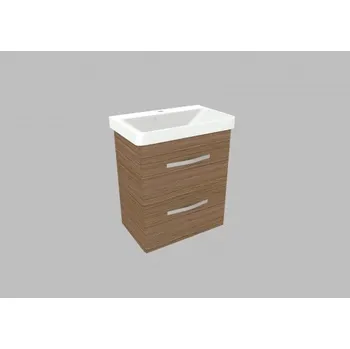 Koupelnový nábytek Krajcar LX-Luxury Koupelnová skříňka s úzkým keramickým umyvadlem 70x37x65 cm, LXT70 Barva: Mocca