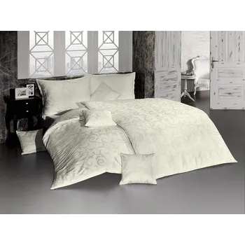 Povlečení Matějovský Lolita světle béžové 140 x 200, 70 x 90 cm zipový uzávěr