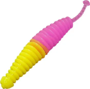 Umělá nástraha Lucky John Gumová nástraha Trick Worm 50mm/10ks - Žluto/fialová (T95)