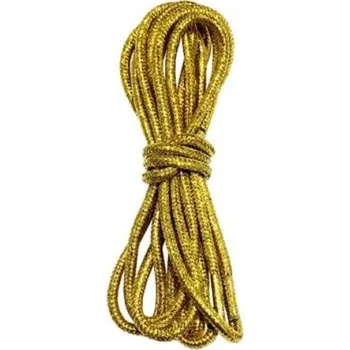 Tkaničky do bot Tkaničky do bot nebo do mikiny kulaté, jeden pár - Zlaté, 110 cm