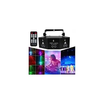 Laser Efektový RGB Gobo laser 9 eyes, 450 mW, LED, dálkový ovladač, DMX