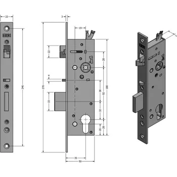 zadlabací zámek SAM EL MI B P 9235