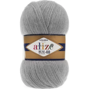 Příze Alize Angora real 40 - 21 šedá