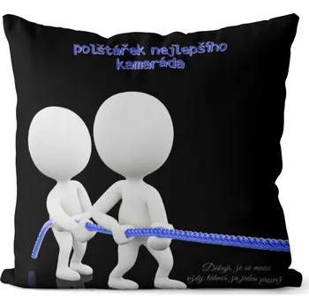 Dekorativní polštářek Polštář Za jeden provaz – kamarád (Velikost: 40 x 40 cm)