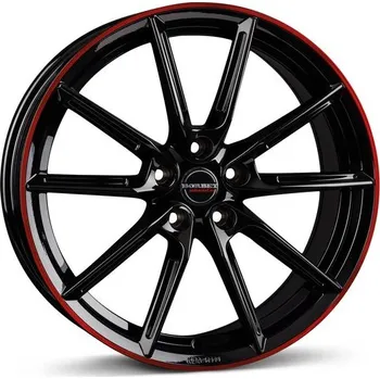 Alu kolo Alu disk Borbet LX18 8x18, 5x114,3, 72.5, ET40 black glossy rim red