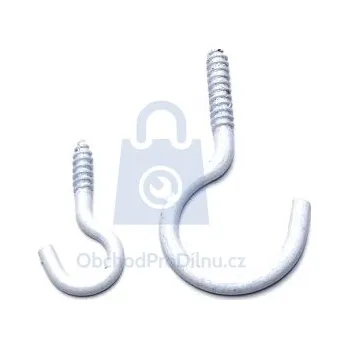 Vrut Hák s vrutem, bílý komaxit 40 mm, balení 150 ks