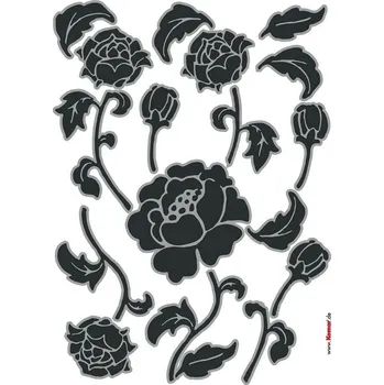 Samolepící dekorace Samolepicí dekorace na zeď černá růže 17001 / Dekorační nálepky Tiffany Freestyle (50 x 70 cm) Komar