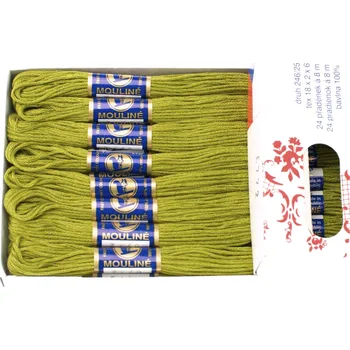 Příze Snový svět 6772 - Bavlněná vyšívací příze Mouline zelené jablko
