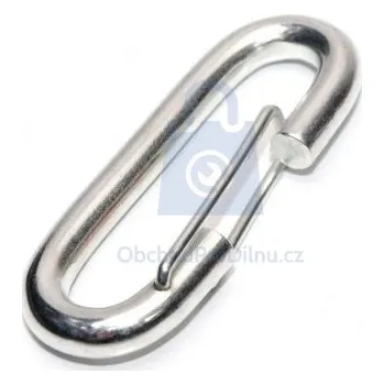 Jištění Karabina oválná s pružinou, pozinkovaná 60 mm - hobby balení, balení 1 ks