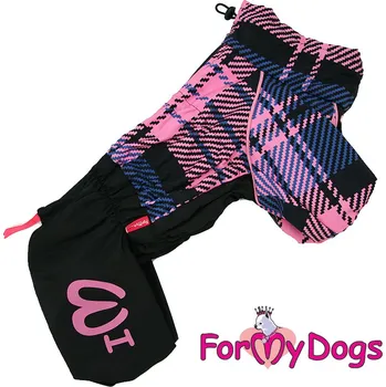 Obleček pro psa FOR MY DOGS Pláštěnka BLACK/PINK, růžovo-černá, Velikost: 22/XXXL
