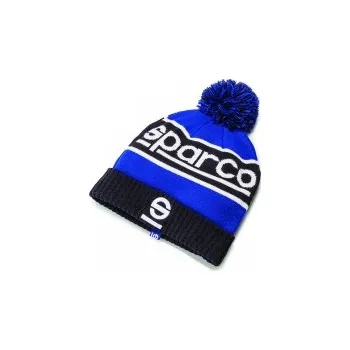 Čepice Sparco dětská zimní čepice Beanie modrá/černá