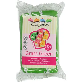 Jedlá dekorace na dort FunCakes Marcipán Grass Green 250 g