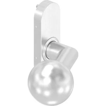 brána Feldmann 612-VA-D-L - nerezová otočná lomená dveřní koule s oválnou rozetou, levá, pro křídlové branky a dveře