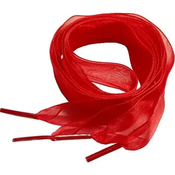Tkaničky do bot Saténové stuhové tkaničky do bot, jeden pár - Červené, 120 cm