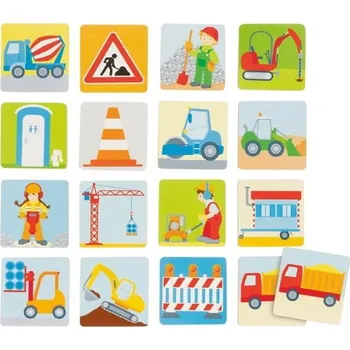 Pexeso Pexeso - Staveniště dřevěné, 32ks (Goki)