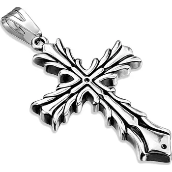 Přívěsek Šperky4U Ocelový přívěšek - kříž - OPP1778-ST