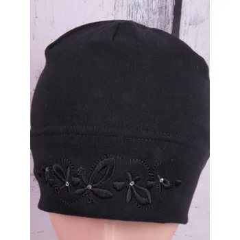 Čepice Čepice RDX 2701 černá s jemnou výšivkou velikost čepic: 52-54cm (5-7 let, RDX vel.5)