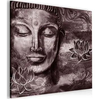 Malvis ® Abstraktní obraz Červenohnědý Buddha Velikost (šířka x výška): 60x60 cm