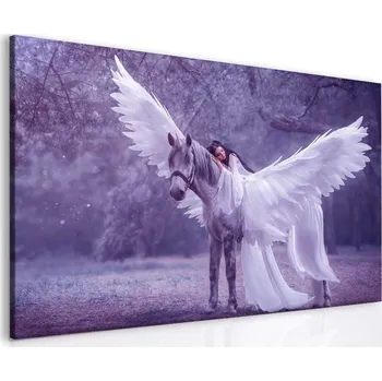Malvis ® Obraz Fantasy Pegas a láska fialový Velikost: 80x60 cm