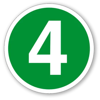 Označení "4" dle CEMT - kruhová samolepka Ø 220 mm