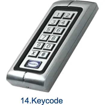 Zabezpečovací technika KEYCODE - klávesnice s ocelovou konstrukcí včetně integrované čtečky karet