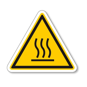 Značení Pozor, nebezpečí popálení - samolepící piktogram - 100 x 110 mm