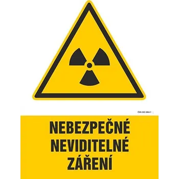 Značení Nebezpečné neviditelné záření - tabulka 140 x 200 mm