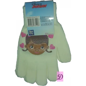 Čepice Prstové úpletové rukavice DOKTORKA PLYŠÁKOVÁ krémové