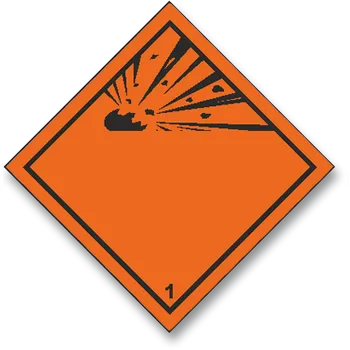 ADR 1 - Výbušné látky - samolepka 100 x 100 mm