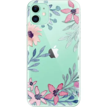 Pouzdro na mobilní telefon Silikonové pouzdro iSaprio - Apple iPhone 11 - Leaves and Flowers (Odolný silikonový kryt, obal, pouzdro iSaprio - Apple iPhone 11 - Leaves and Flowers - skvělá ochrana a pružnost, stylový UV potisk, lehkost, tiskne se v České republice)