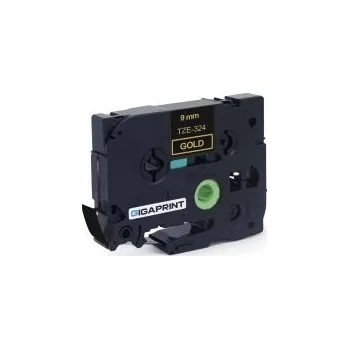 Pásek do tiskárny Gigaprint příslušenství pro Brother P-touch 2450 Kompatibilní - Zlatý tisk - Černý podklad