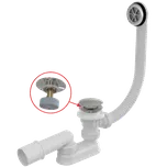 Vanový sifon Alca click/clack, 100 cm, kov A505CKM100