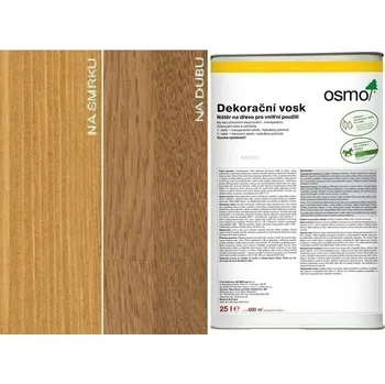 Olej na dřevo Osmo Dekorační vosk transparentní 25L 3164 Dub + dárek k objednávce nad 1000Kč