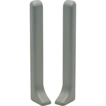 Podlahová lišta Koncovka k soklu Progress Profile stříbrná, hliník výška hrany 60 mm, TPZCTAA602