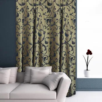 Dekorační látka Veroli - Black gold bez obšití 150