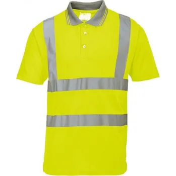 Pánské tričko Polo-Triko s límečkem reflexní Hi-Vis T-shirt S477 žluté - v. S