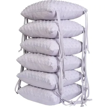 Dětská postýlka Ochranný mantinel panelový - 6 ks šedý